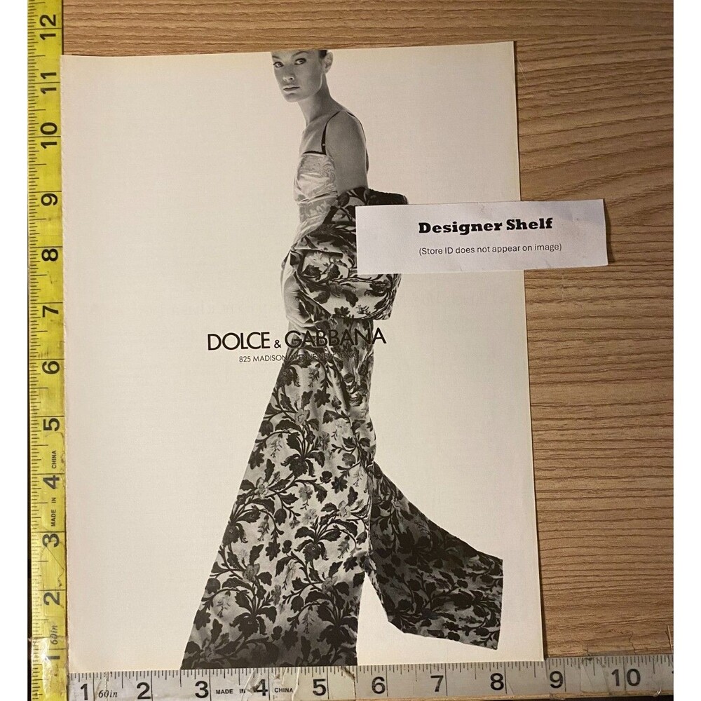 Dolce & Gabbana Print Dresses 1998 Fashions Vintage Print Advertisement
